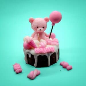 Свеча-торт «Мишка Happy»